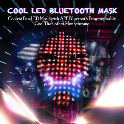 Led Mask with Bluetooth Programmable App (3A Battery)