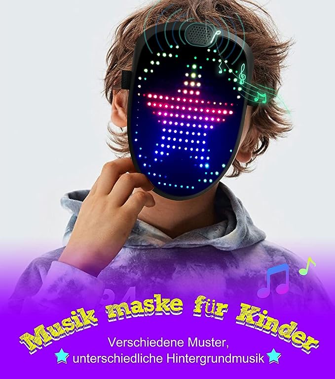 Led Mask with Music Gesture Sensing Transforming